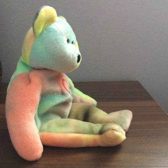 TY Beanie Babies Peace Bear With Numerous Errors - Picture 9 of 9